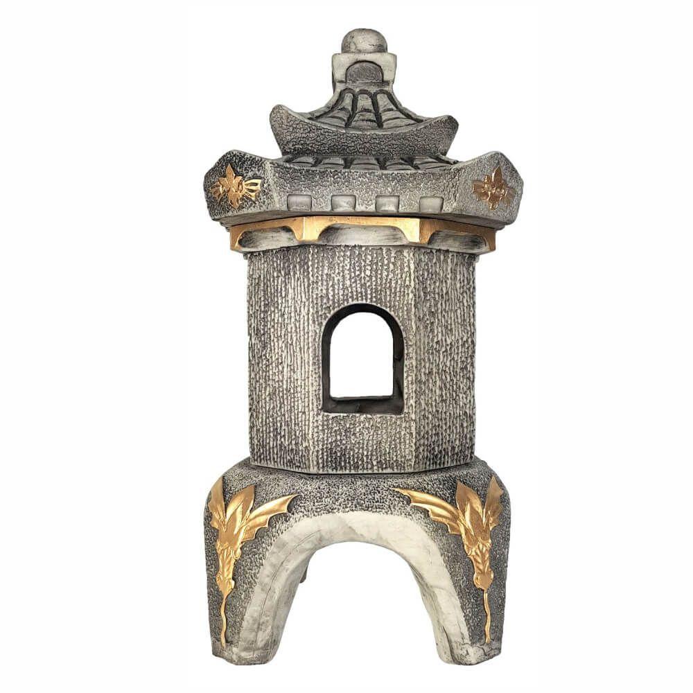 Lanterna luminária japonesa para jardim grande resina maciça. Shop Everest Luminária de Chão