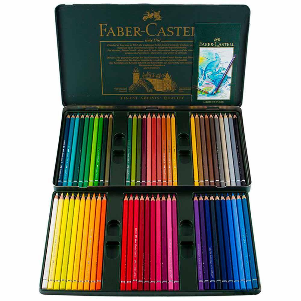Faber-Castell Crayons Aquarelle Albrecht Dürer - Boîte Métal 60 Couleurs - Haute Qualité Artistique