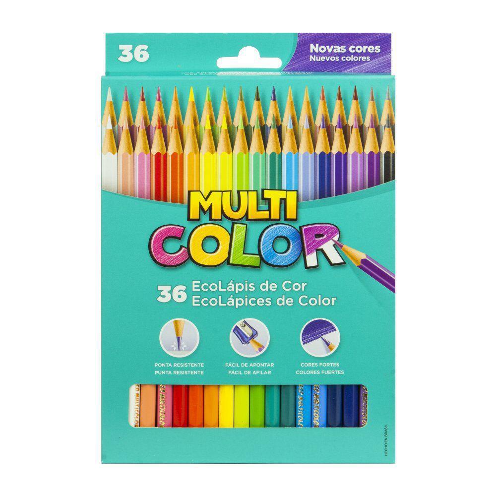 Lápis de cor 36 cores Multicolor - Lápis de Cor - Magazine Luiza