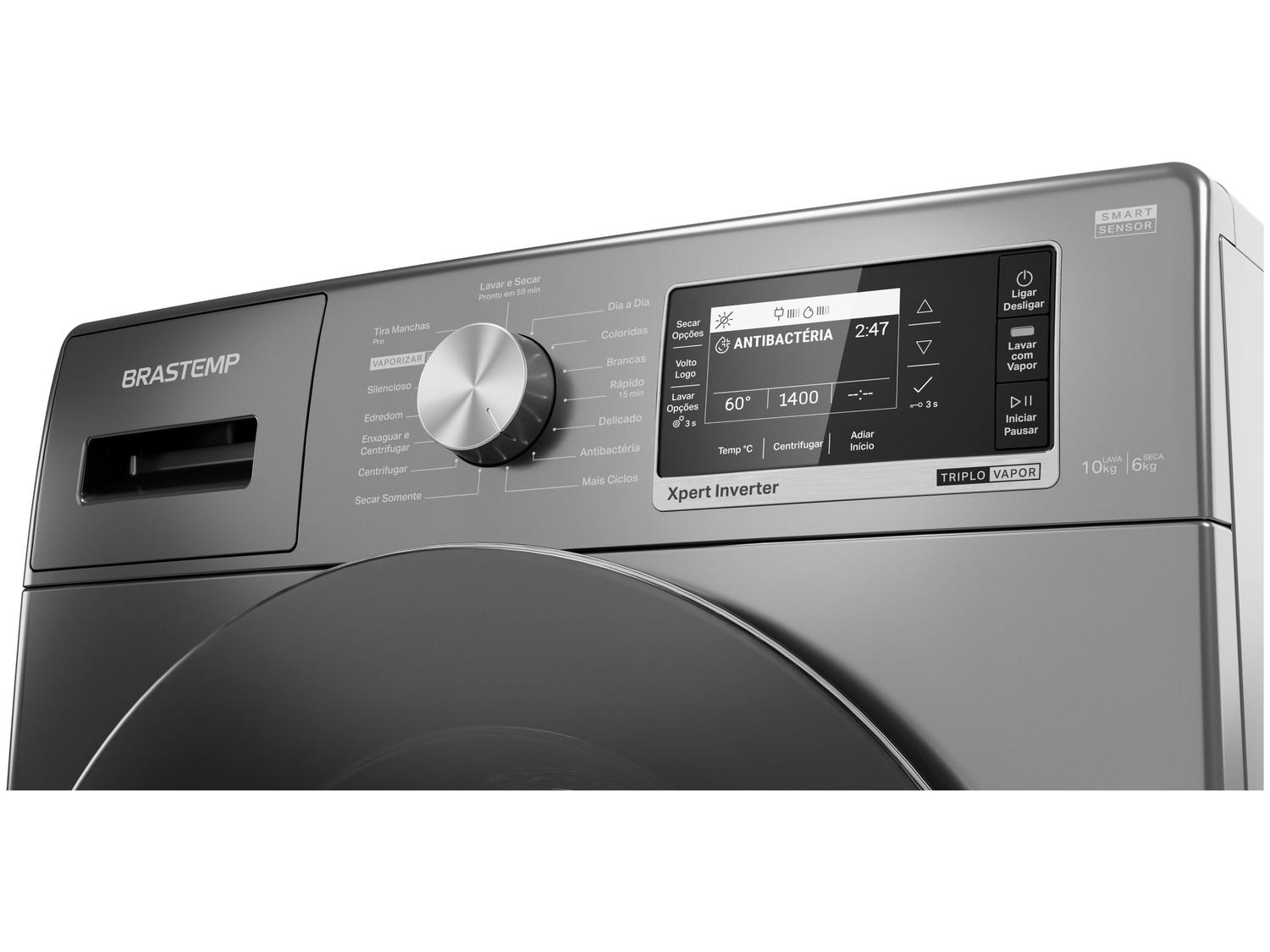 Lava e Seca Brastemp 10Kg BNC10AS Inverter Quente