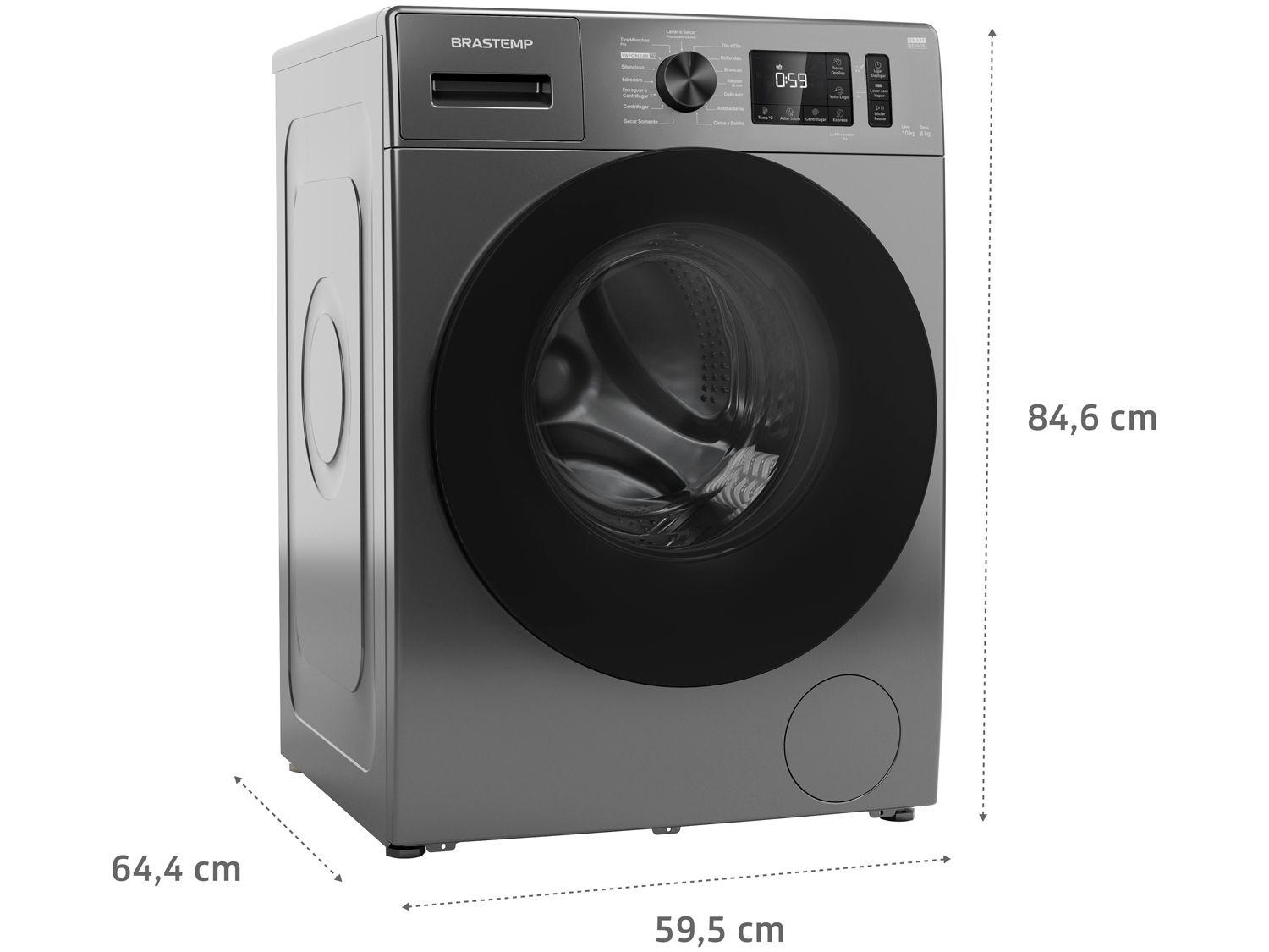 Lava e Seca Brastemp 10Kg BNO10AS Inverter Quente