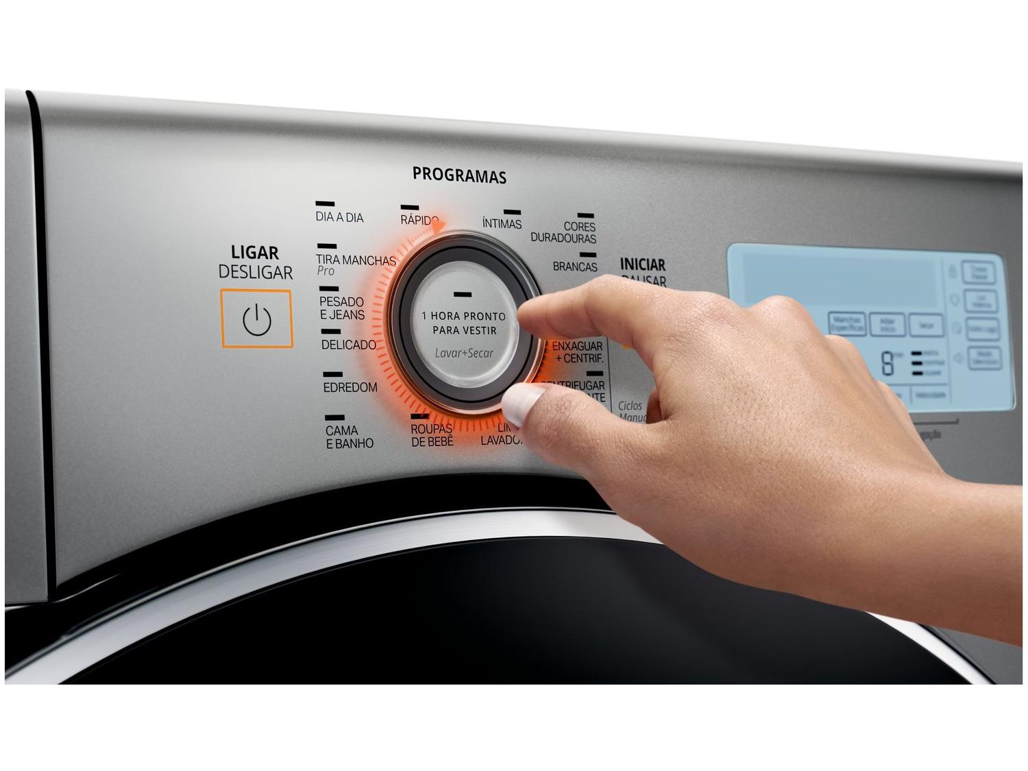 Lava e Seca Brastemp 10kg BNQ10AS Inverter - 14 Programas de Lavagem Prata