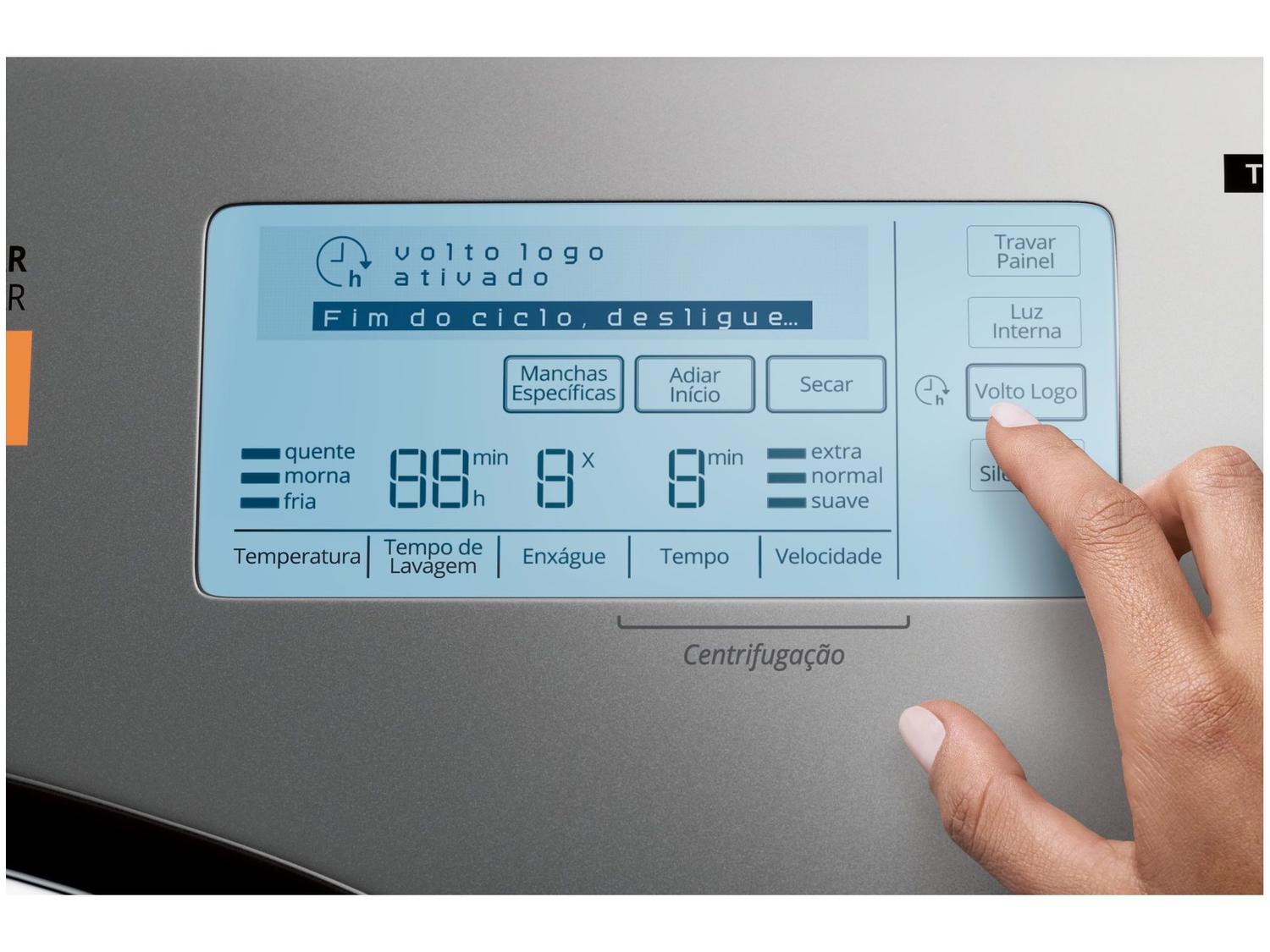 Lava e Seca Brastemp 10kg BNQ10AS Inverter - 14 Programas de Lavagem Prata