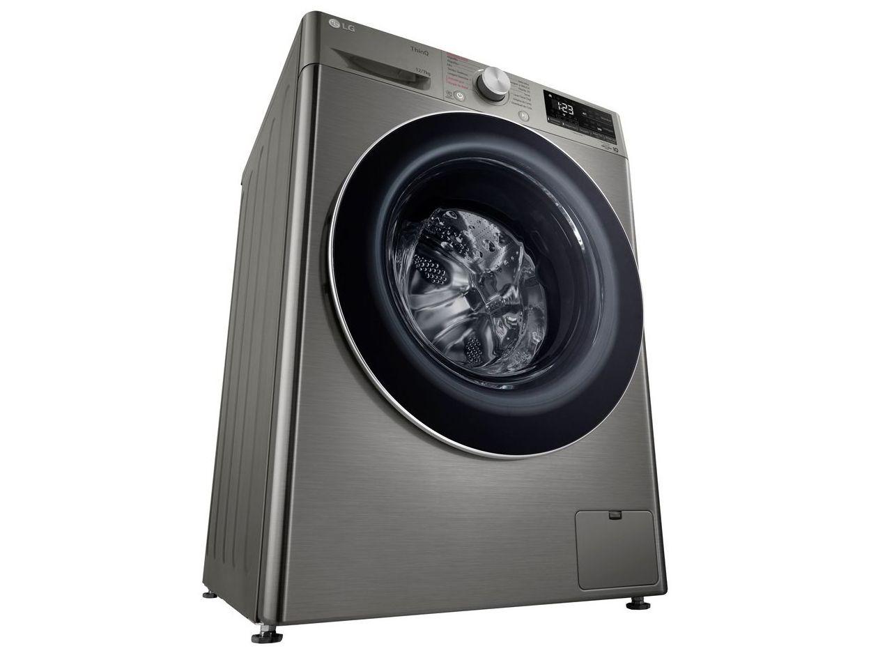 Lava e Seca LG 12kg Smart VC4 CV5012PC4 com Inteligência Artificial Água Quente e Fria Prata