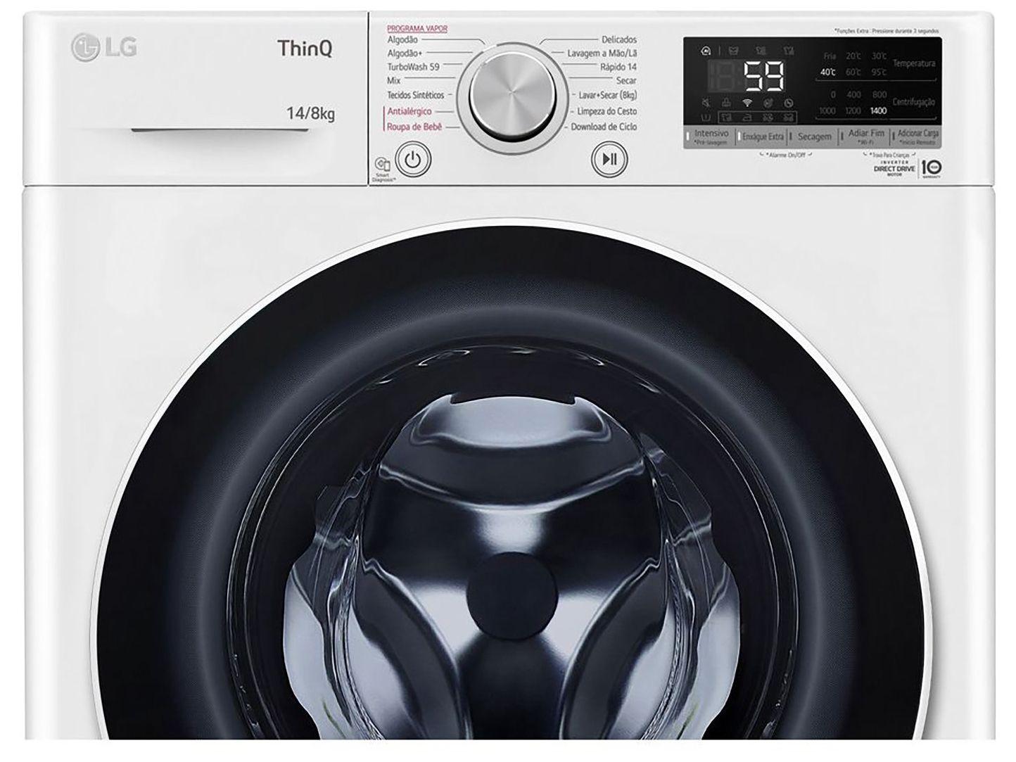 Lava e Seca LG 14kg Smart Smart VC4 CV5014WC4 com