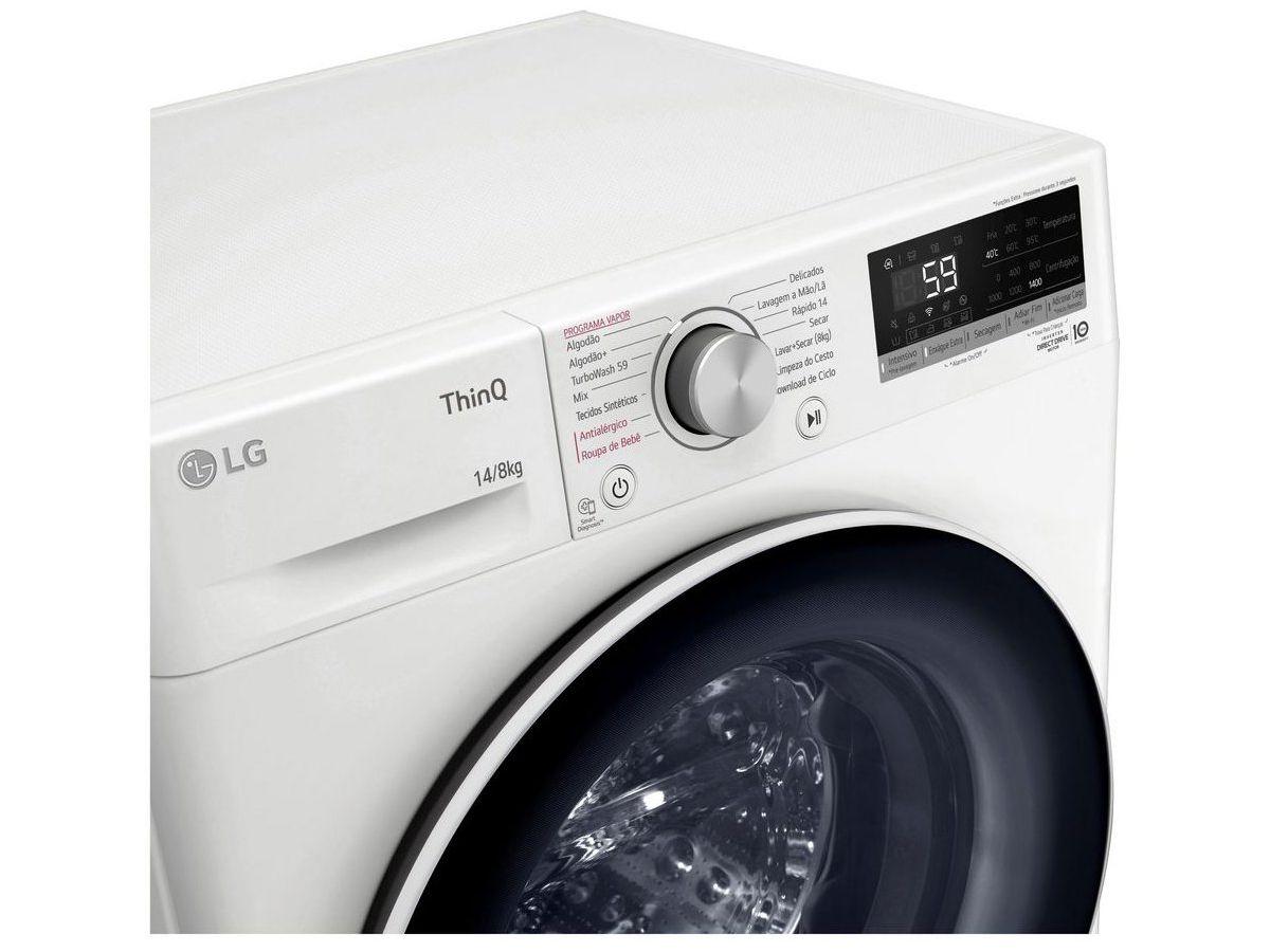 Lava e Seca LG 14kg Smart Smart VC4 CV5014WC4 com
