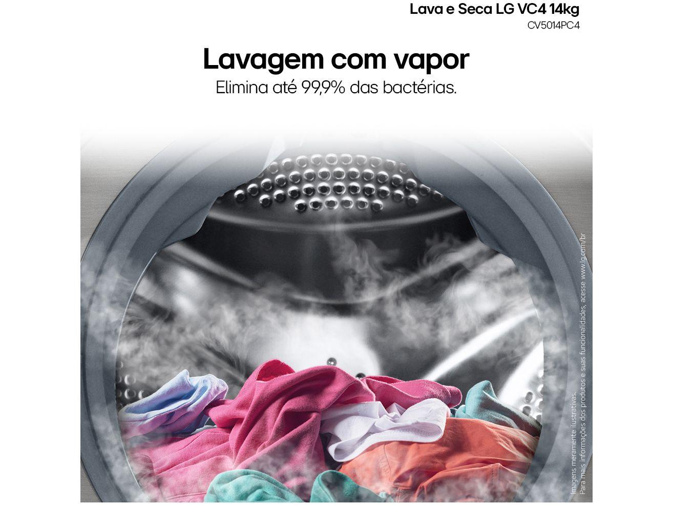 Lava e Seca LG 14kg Smart VC4 CV5014PC4 com