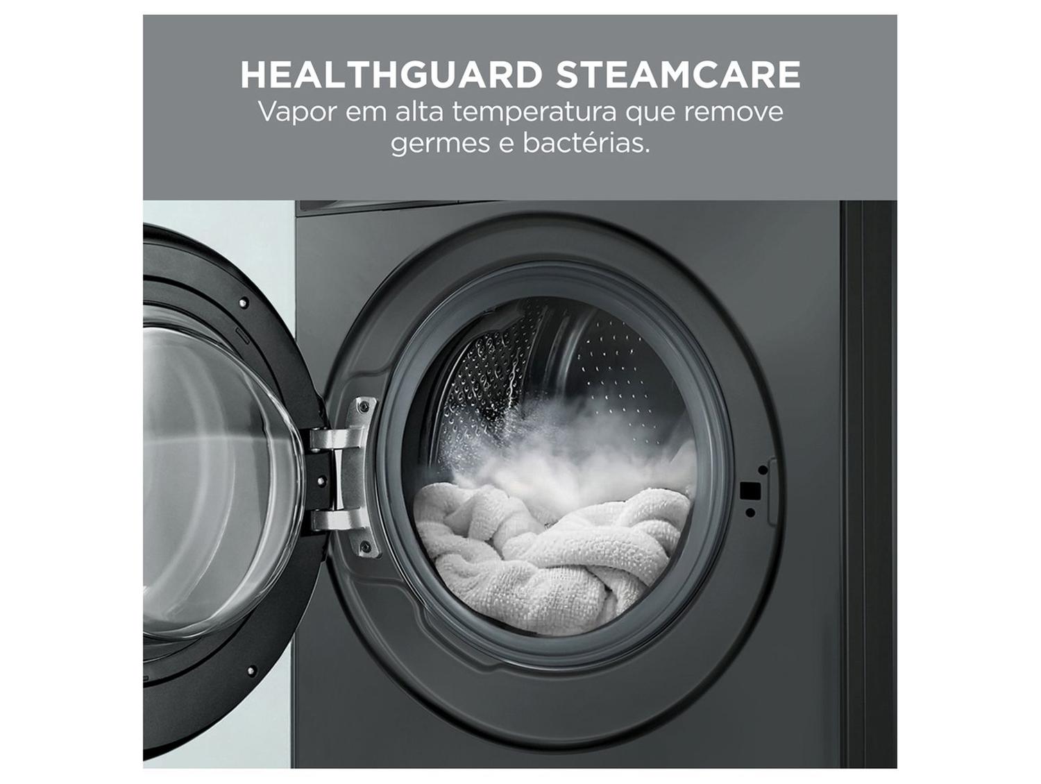 Lava e Seca Midea Slim 11kg HealthGuard Smart Inverter Água Fria e Quente Titanium MF201D110WBGK02