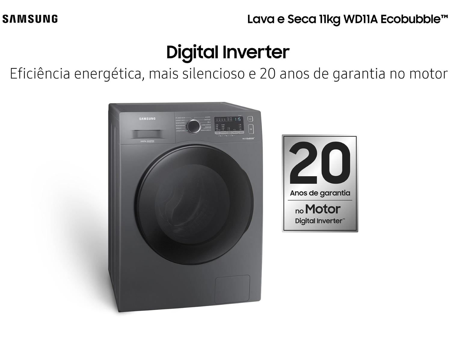 Lava e Seca Samsung 11kg Inverter