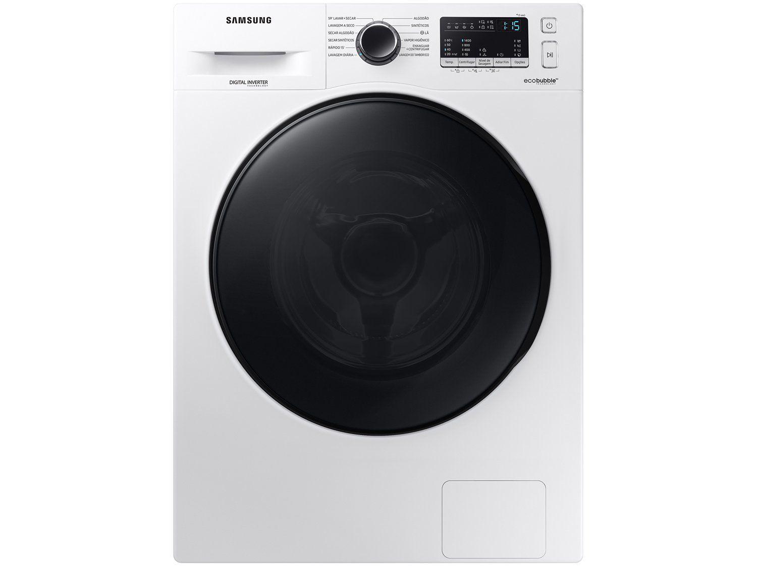 Lava e Seca Samsung 11kg Inverter 3 em 1 Água Quente e Fria Branca WD11A4453BW