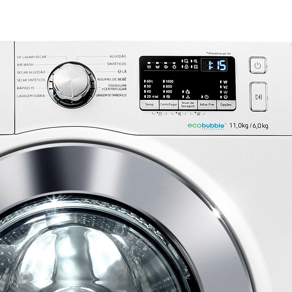 Lava e Seca Samsung 11Kg WD4000 WD11M44530W Ecobubble Branca - Máquina ...