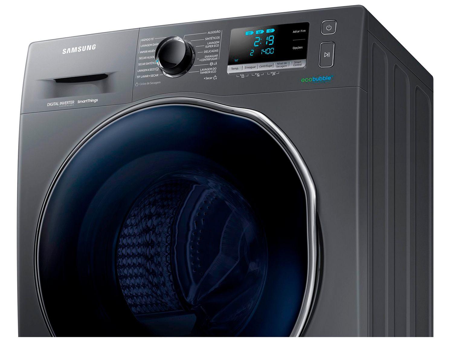 Lava e Seca Samsung 11Kg WD6000J Conectada - Wi-Fi EcoBubble 12 ...