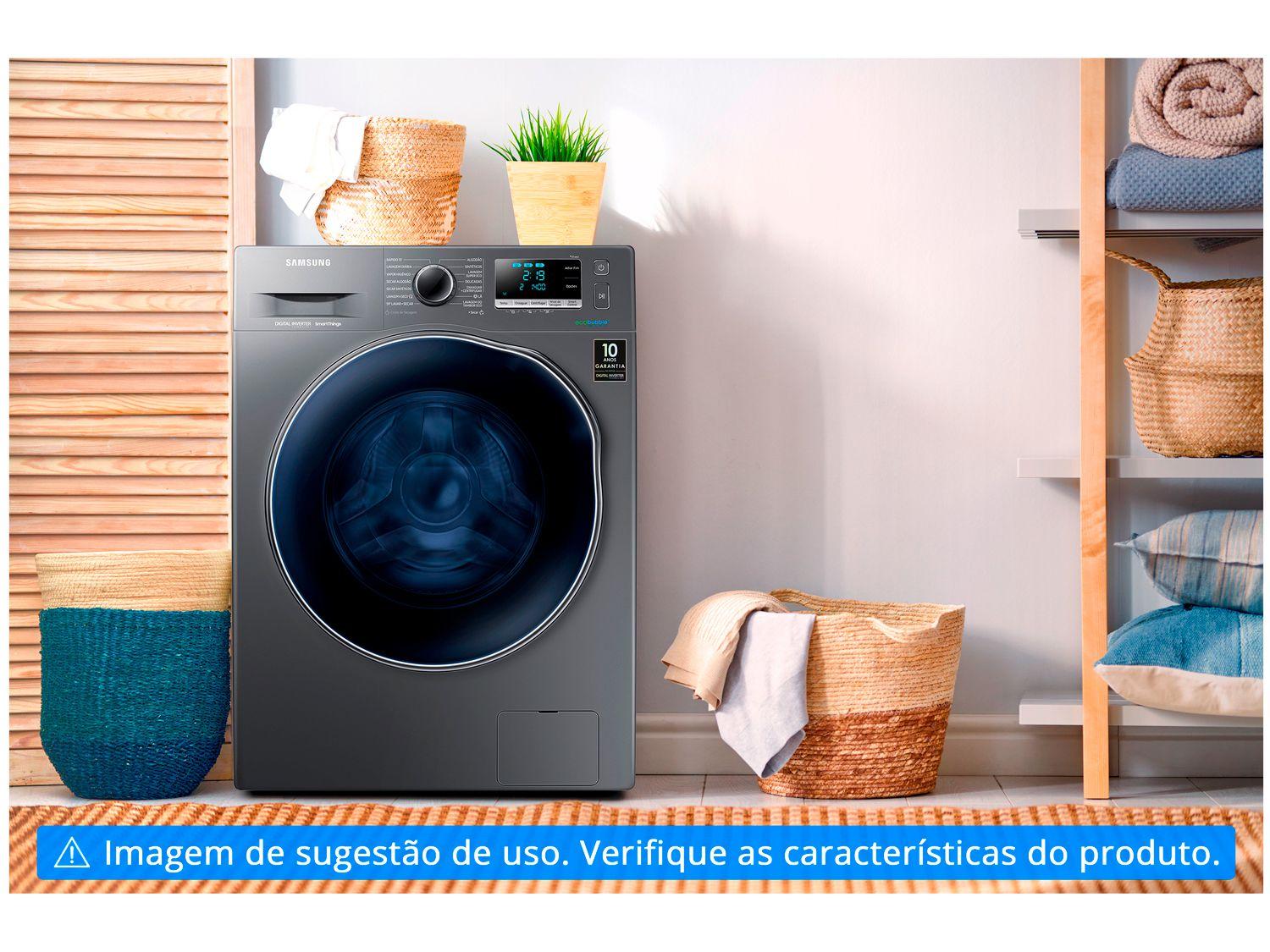 Lava e Seca Samsung 11Kg WD6000J Conectada - Wi-Fi EcoBubble 12 ...
