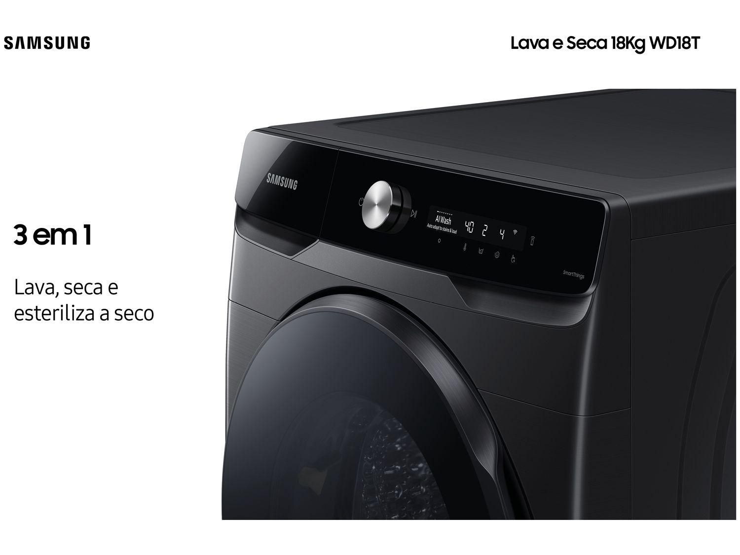 Lava e Seca Samsung 18kg Smart WD18T6500GV