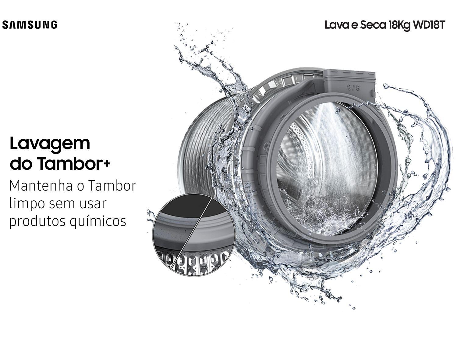 Lava e Seca Samsung 18kg Smart WD18T6500GV