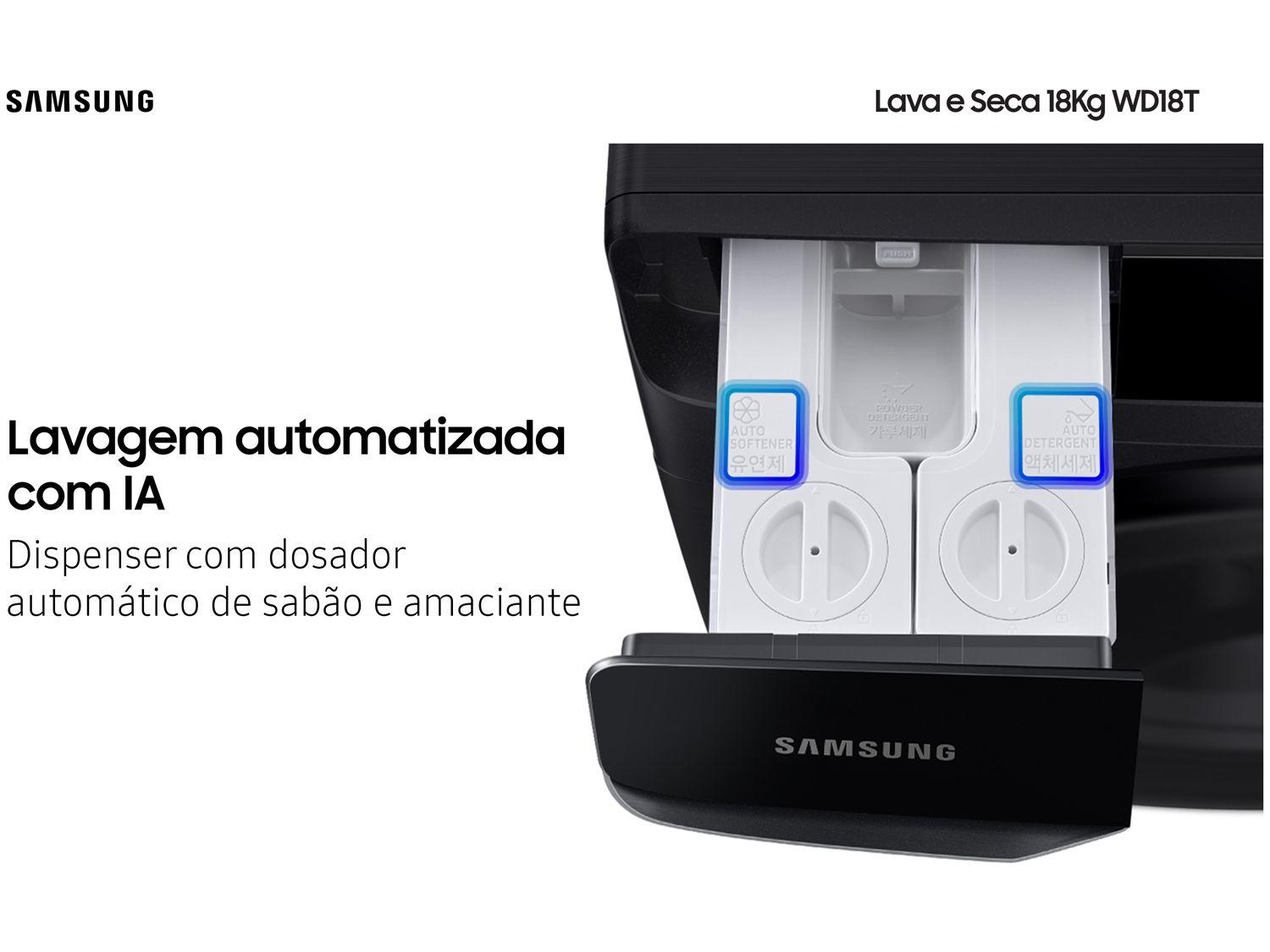 Lava e Seca Samsung 18kg Smart WD18T6500GV