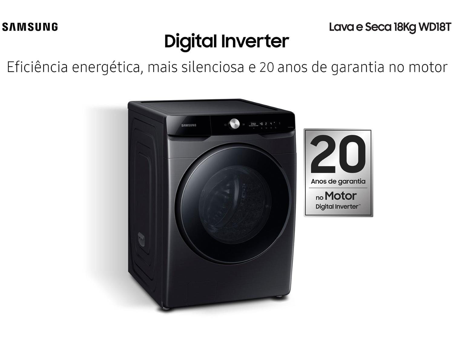 Lava e Seca Samsung 18kg Smart WD18T6500GV