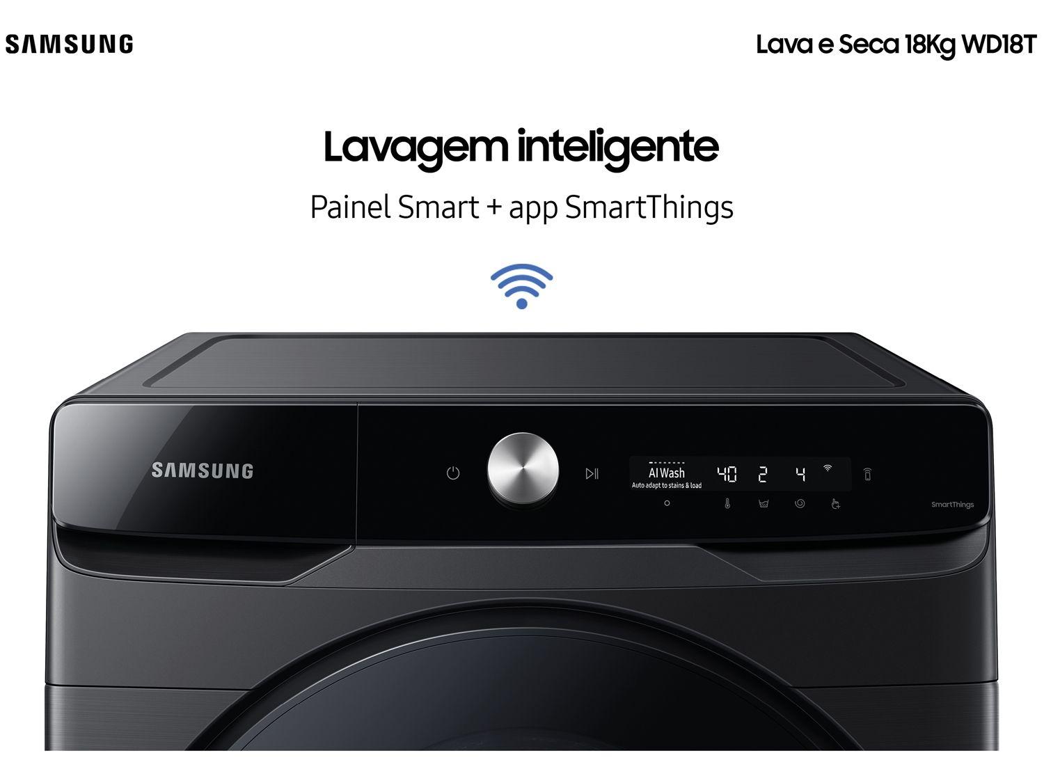 Lava e Seca Samsung 18kg Smart WD18T6500GV