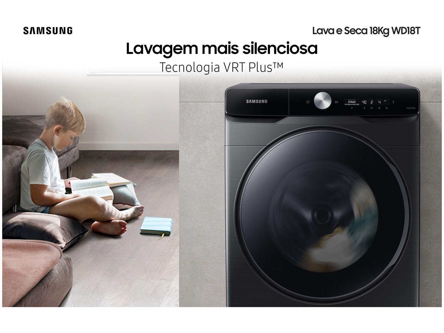 Lava e Seca Samsung 18kg Smart WD18T6500GV