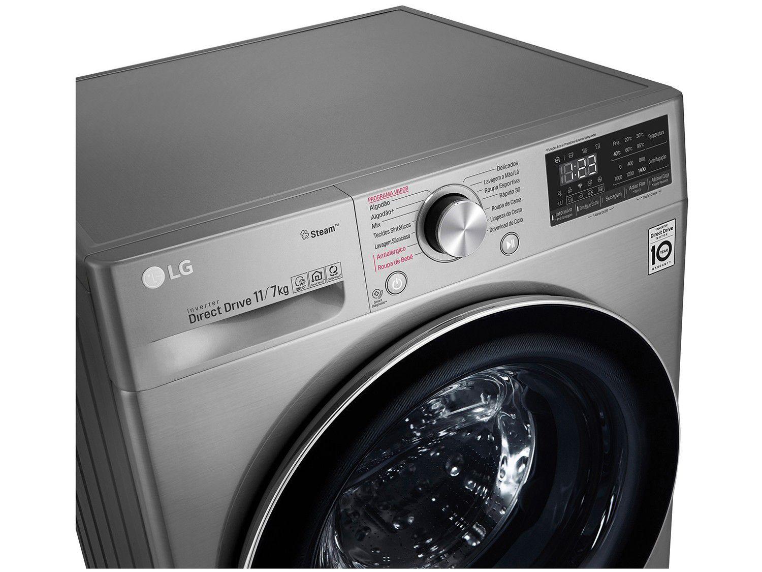 Lava e Seca Smart LG 11kg VC4 CV5011TS4A Motor - Inverter Inteligência ...
