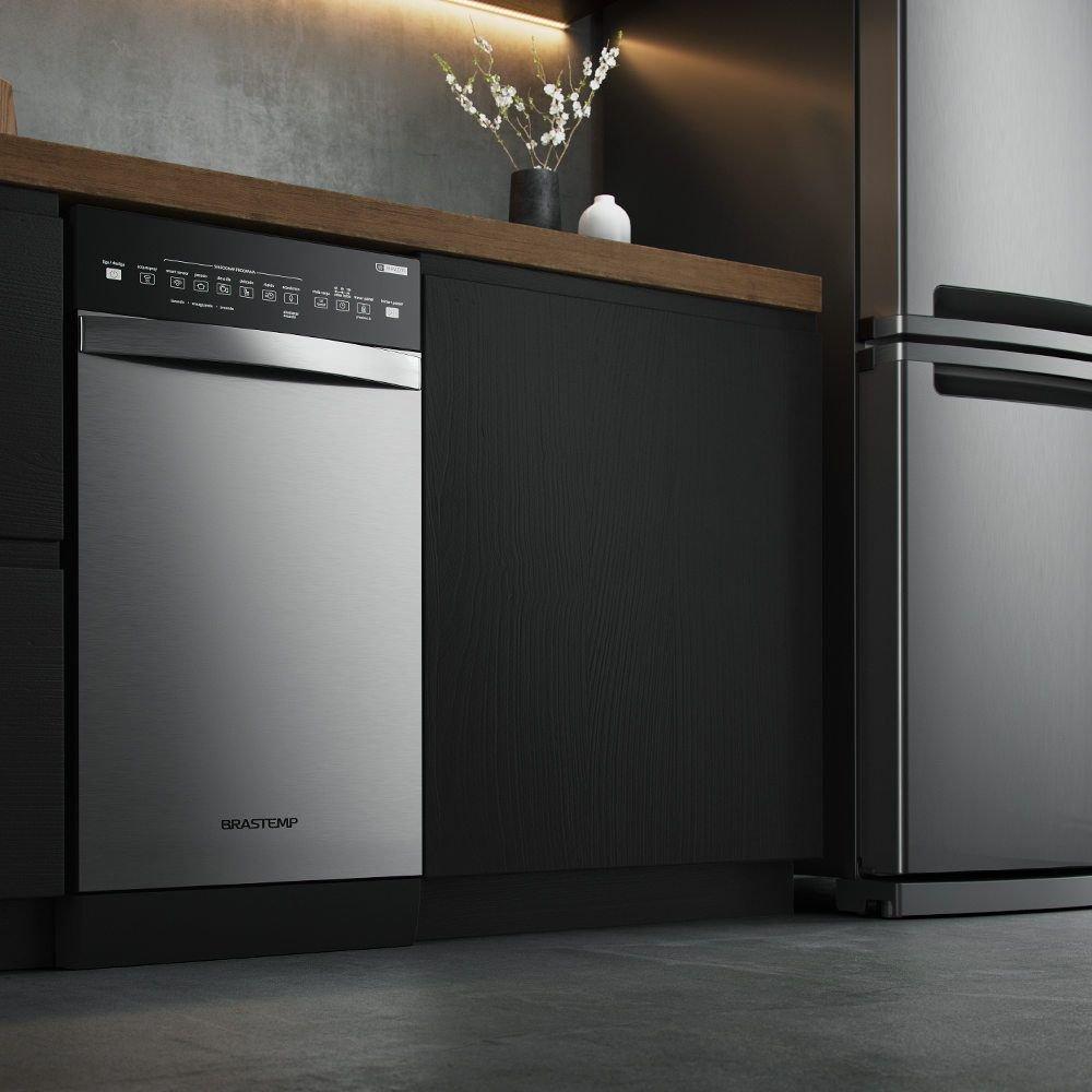 Lava-louça Brastemp Inox 10 Serviços Ciclo Pesado 220V BLF10BRBNA ...