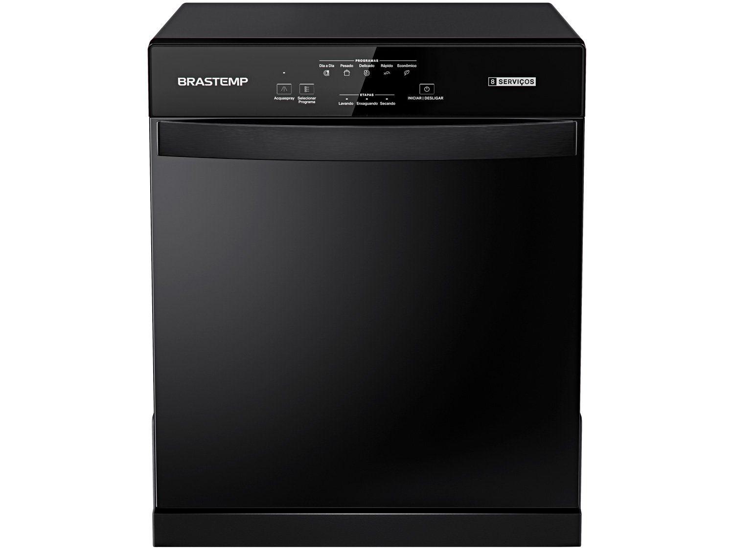 Lava-Louças Brastemp 08 Serviços BLF08AE Quente Preta| Preto - 220V