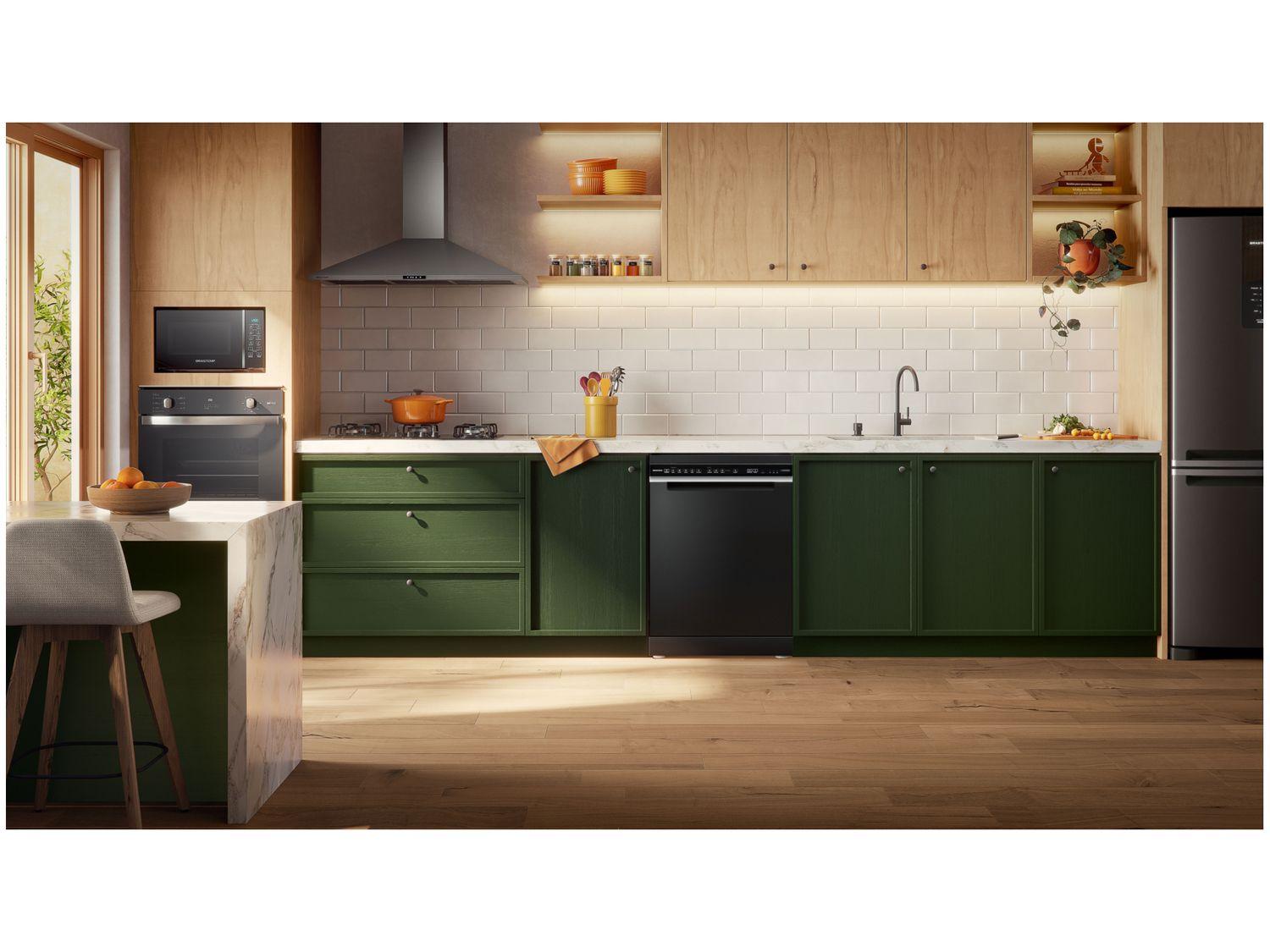 Lava-louças Brastemp de Embutir 15 Serviços BLF61AE Preta