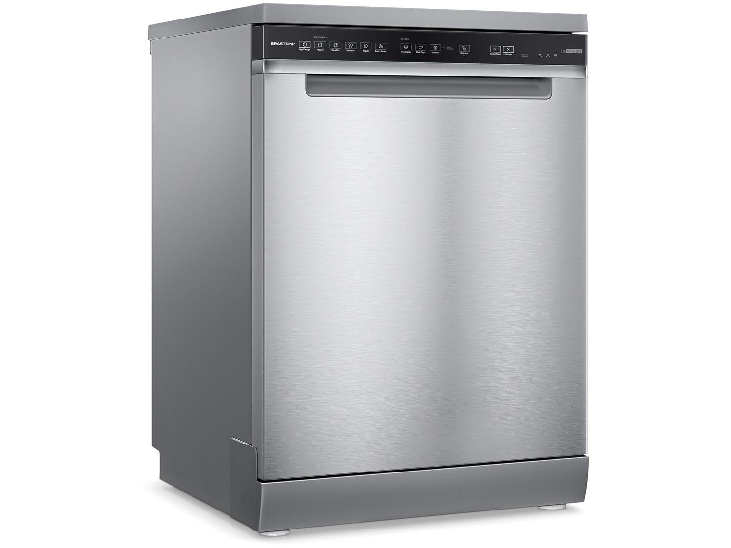 Lava-louças Brastemp de Embutir 15 Serviços BLF61AR Inox