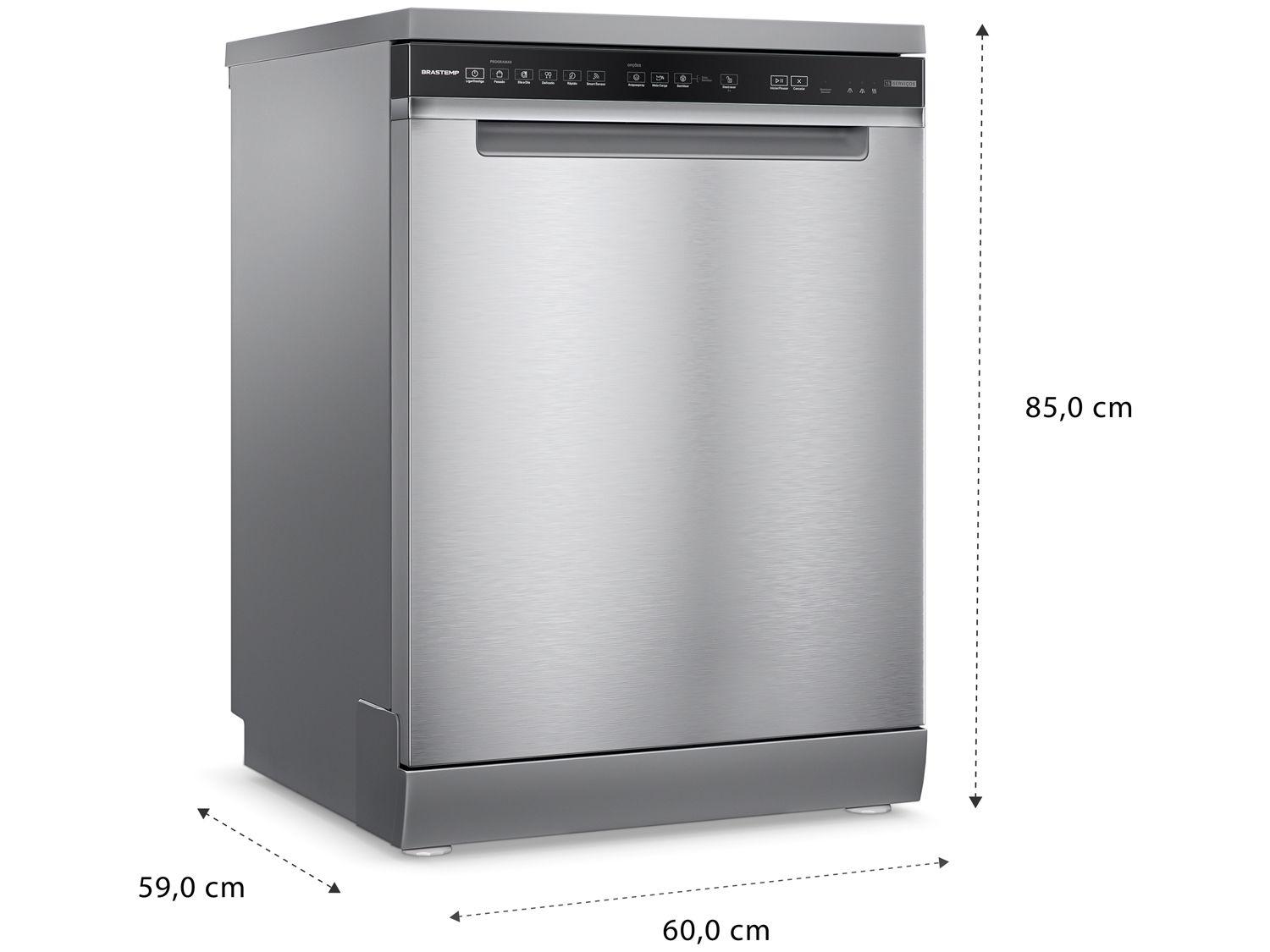 Lava-louças Brastemp de Embutir 15 Serviços BLF61AR Inox