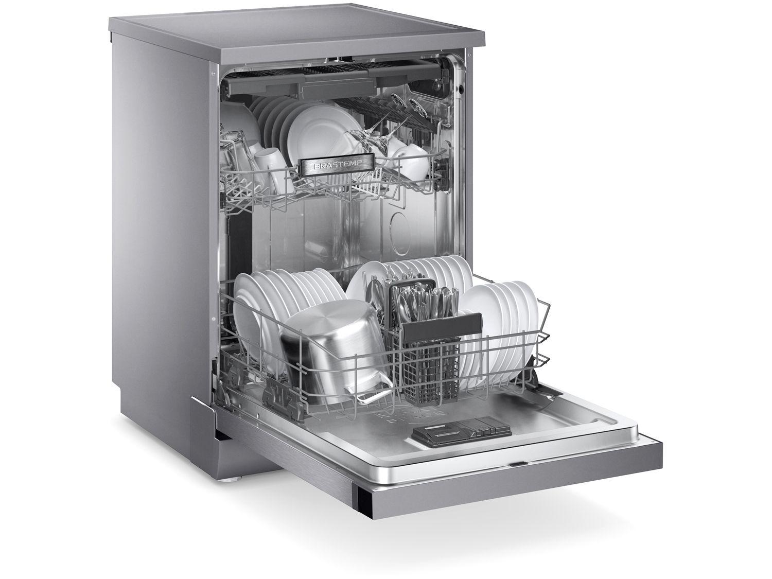 Lava-louças Brastemp de Embutir 15 Serviços BLF61AR Inox
