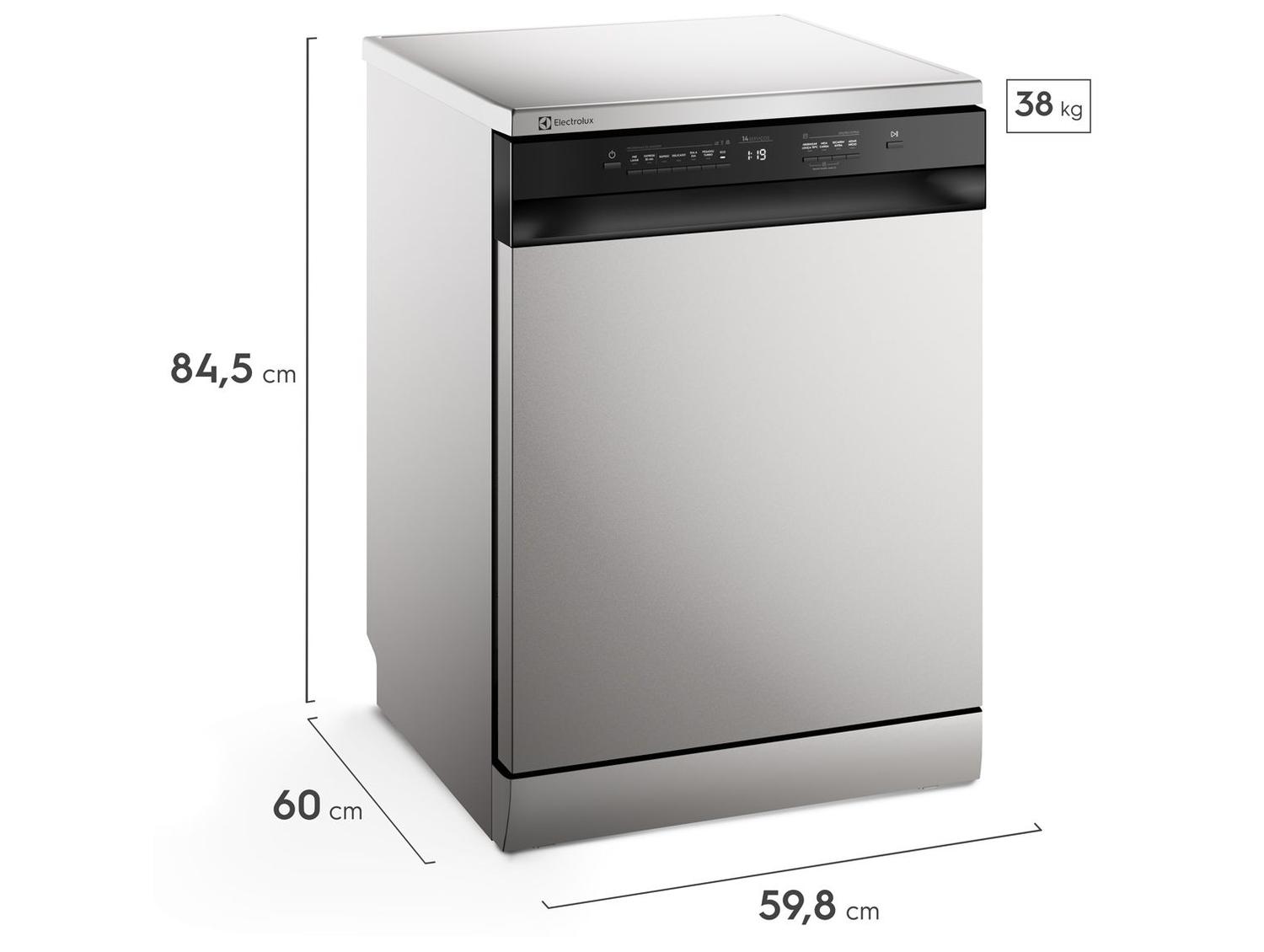 Lava-louças Electrolux 14 Serviços com Função Higienizar LS14E Prata