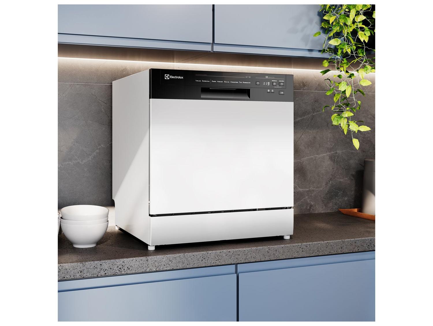 Lava-louças Electrolux 8 Serviços com Função Higienizar LB08E Branco