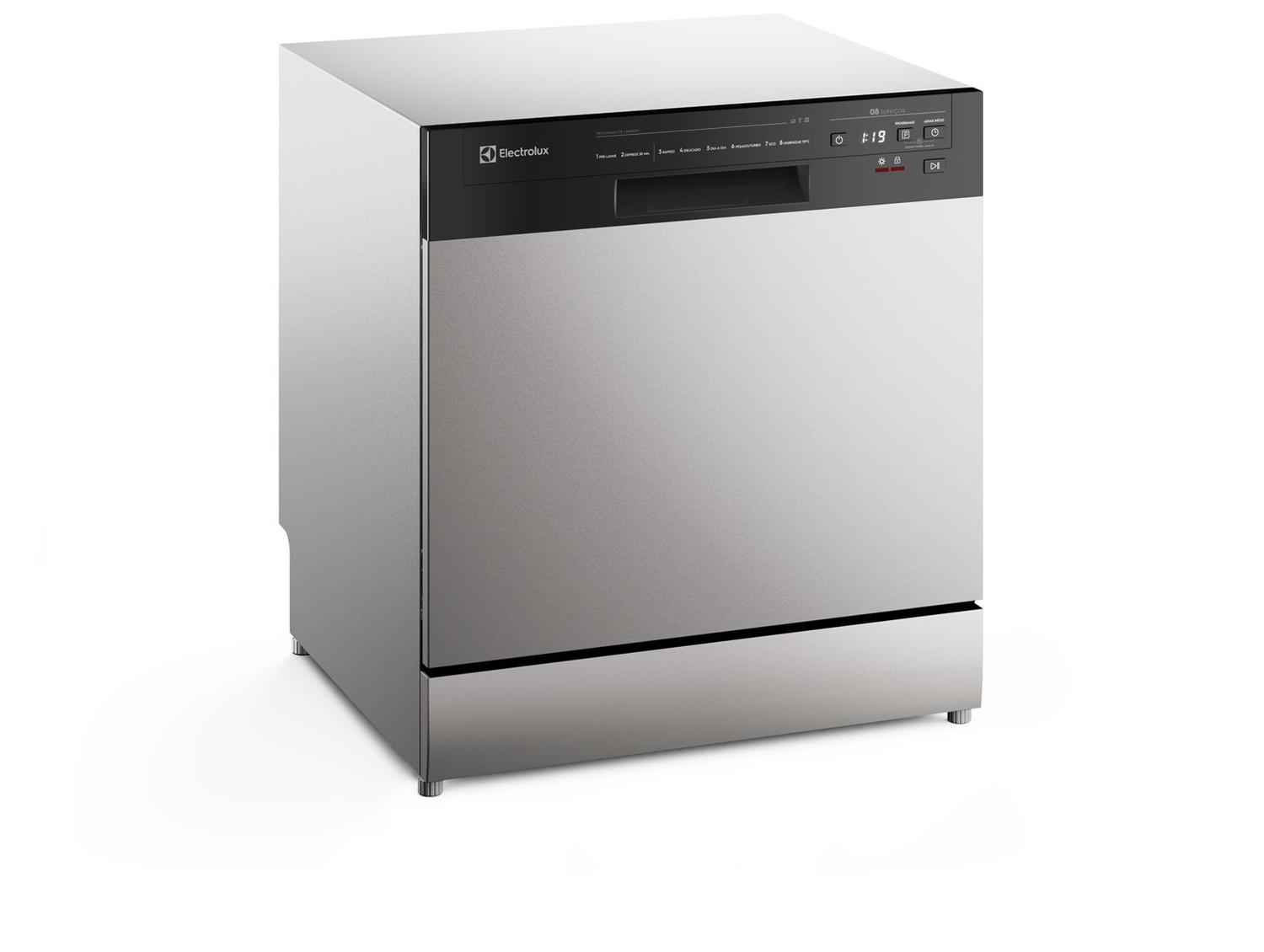 Lava-louças Electrolux 8 Serviços com Função Higienizar LS08E Inox