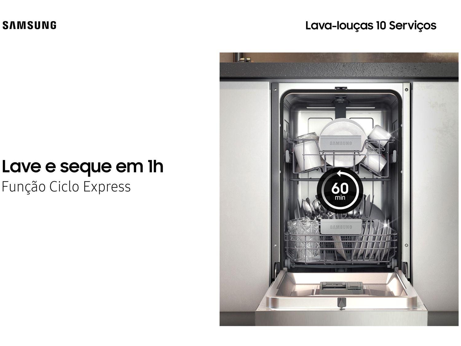 Lava-louças Samsung 10 Serviços com Função