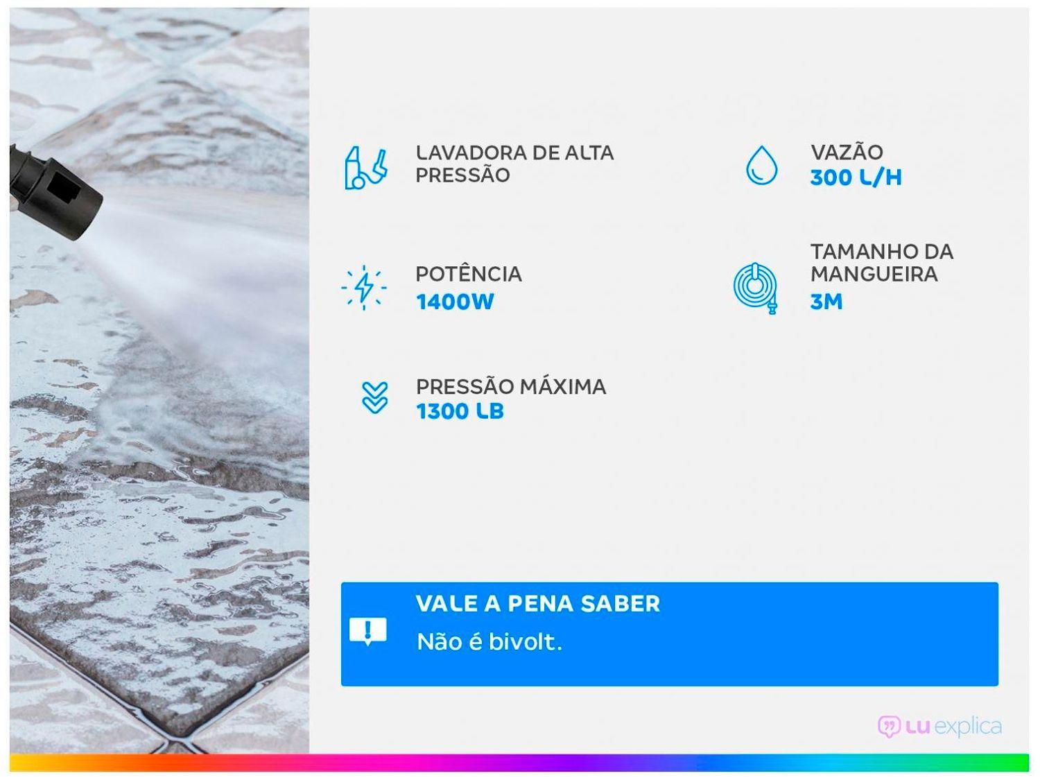 Lavadora de Alta Pressão Wap Ágil 1800 Ultra - 1300 Li