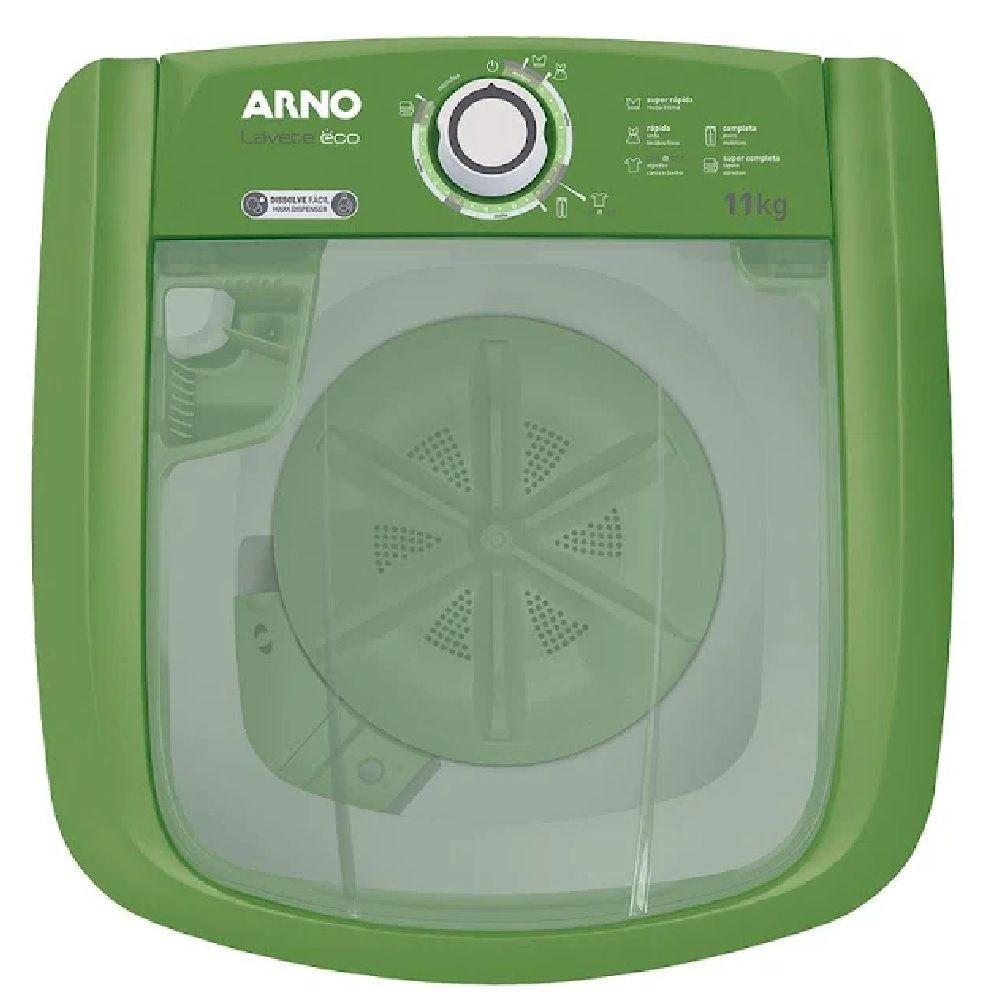 Lavadora de Roupas Arno 11Kg Lavete Eco Branca/Verde ML80 - 110V