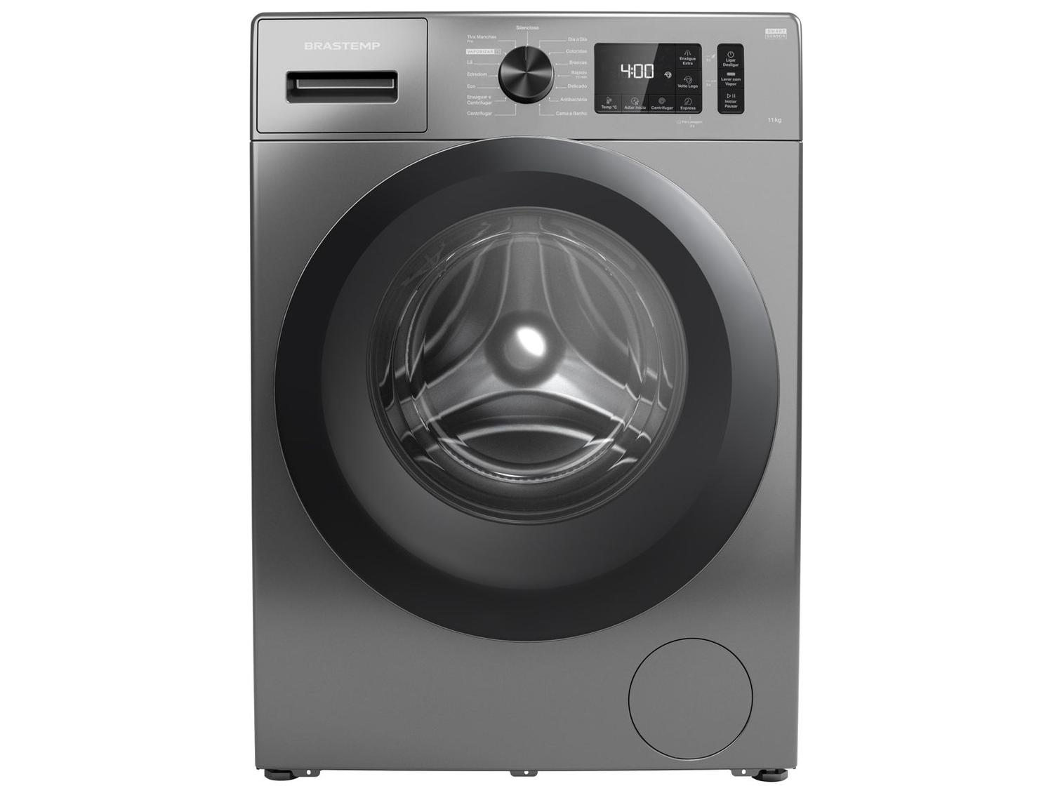 Lavadora de Roupas Brastemp 11kg Aço Inox  15 Programas de Lavagem Titanium