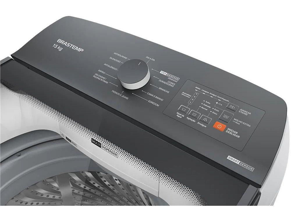 Lavadora de Roupas Brastemp 15kg Cesto Inox