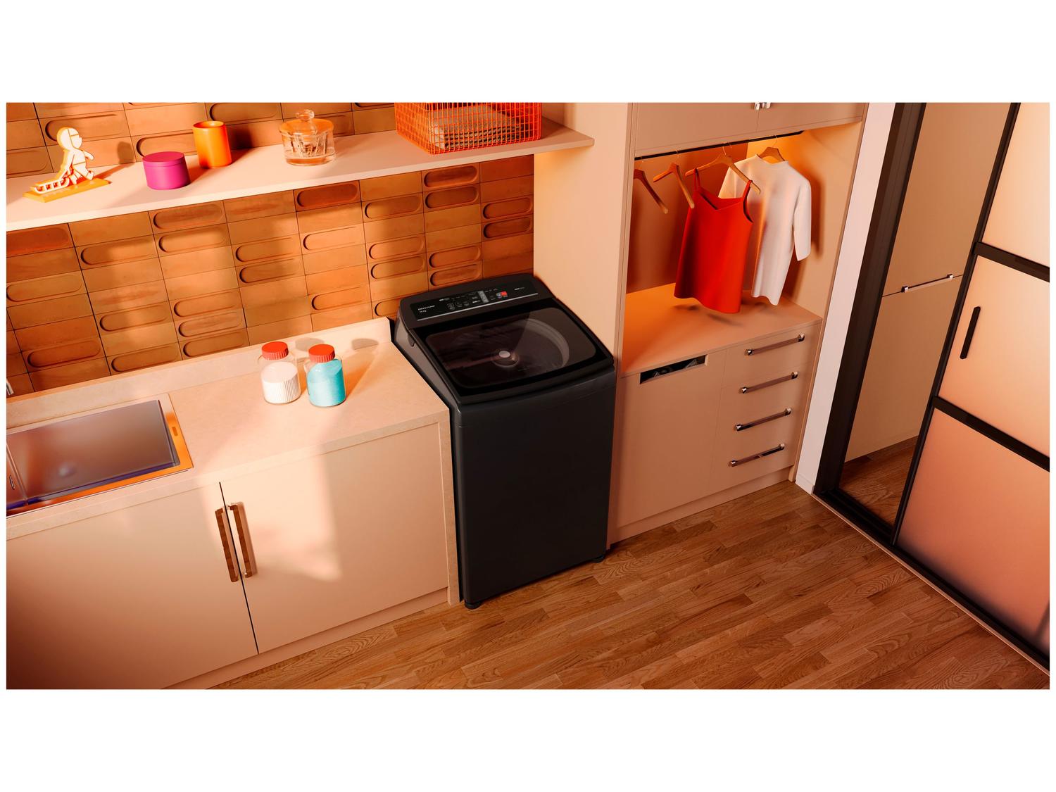 Lavadora de Roupas Brastemp 15kg Cesto Inox 4 Programas de Lavagem Cinza BWT15A9