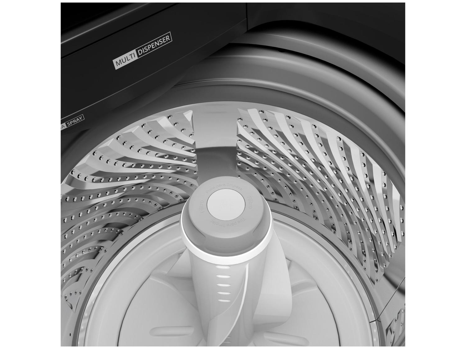 Lavadora de Roupas Brastemp 15kg Cesto Inox 4 Programas de Lavagem Cinza BWT15A9