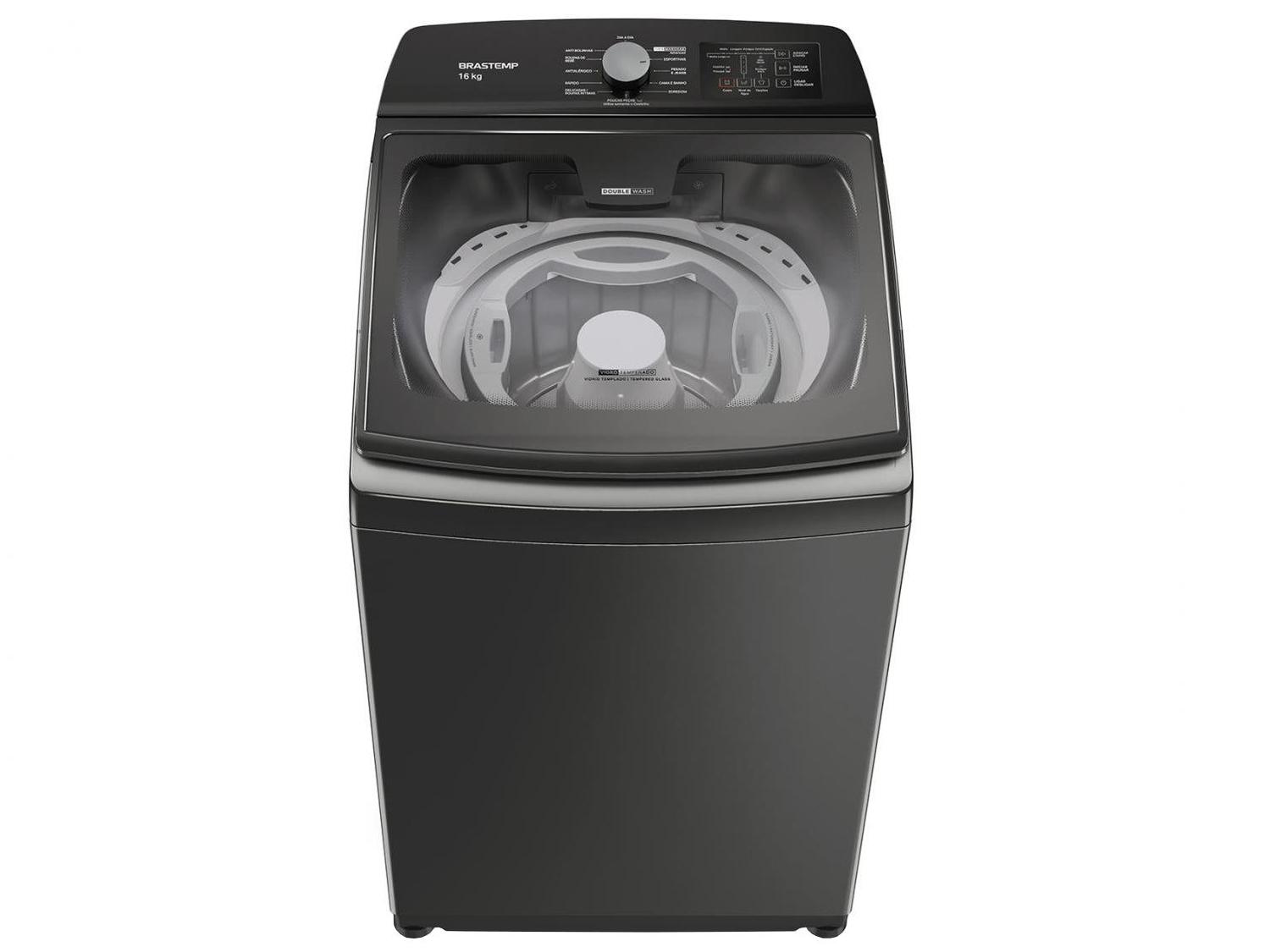 Lavadora de Roupas Brastemp 16kg 12 Programas de Lavagem Titânio BWD16