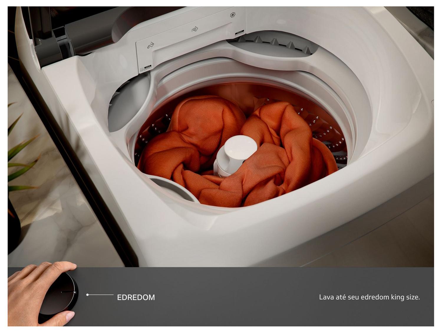 Lavadora de Roupas Brastemp 18kg Cesto Inox 12 Programas de Lavagem Branca BWF18AB