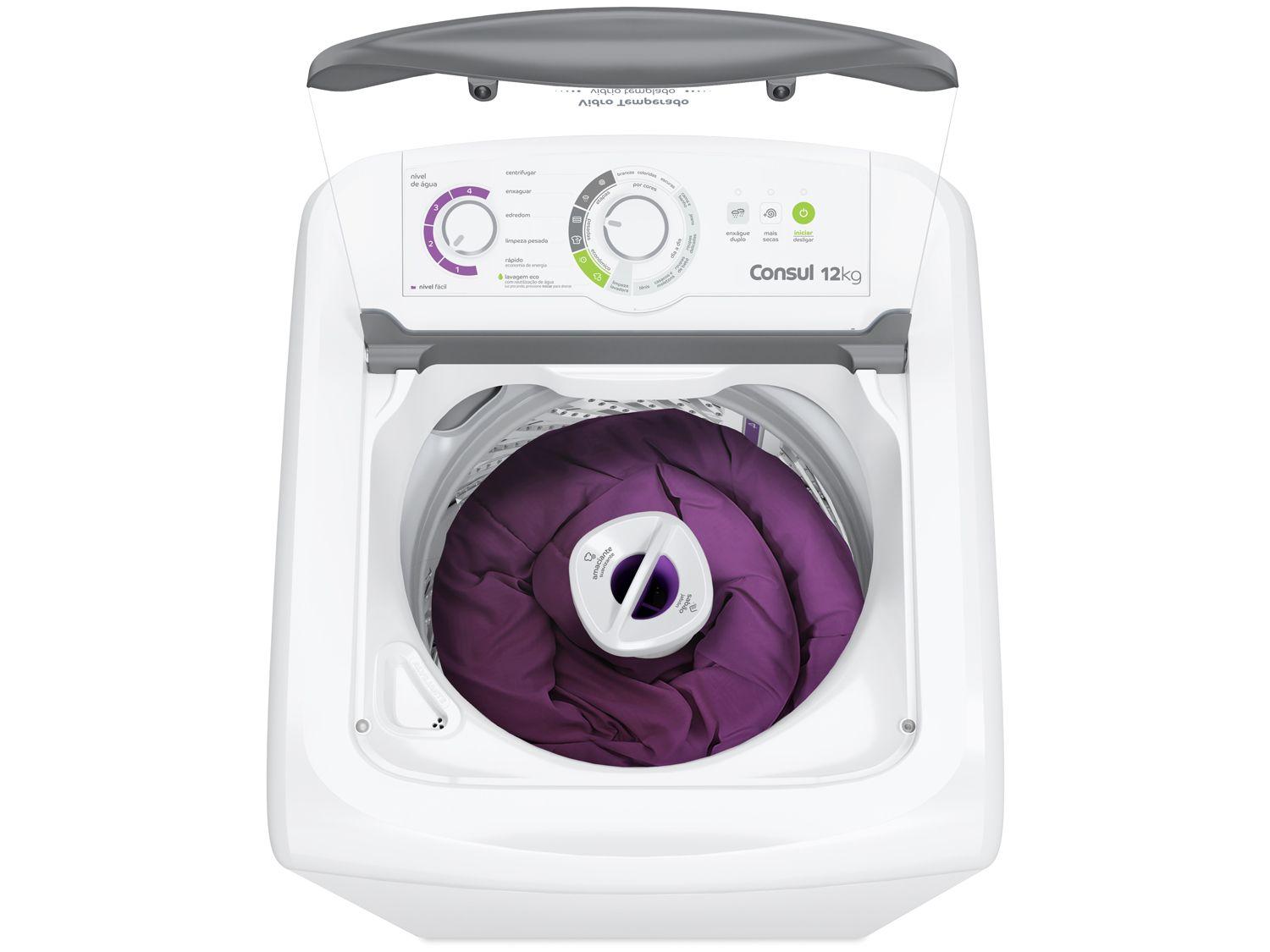 Lavadora de Roupas Consul 12kg 16 Programas de Lavagem Branca CWH12
