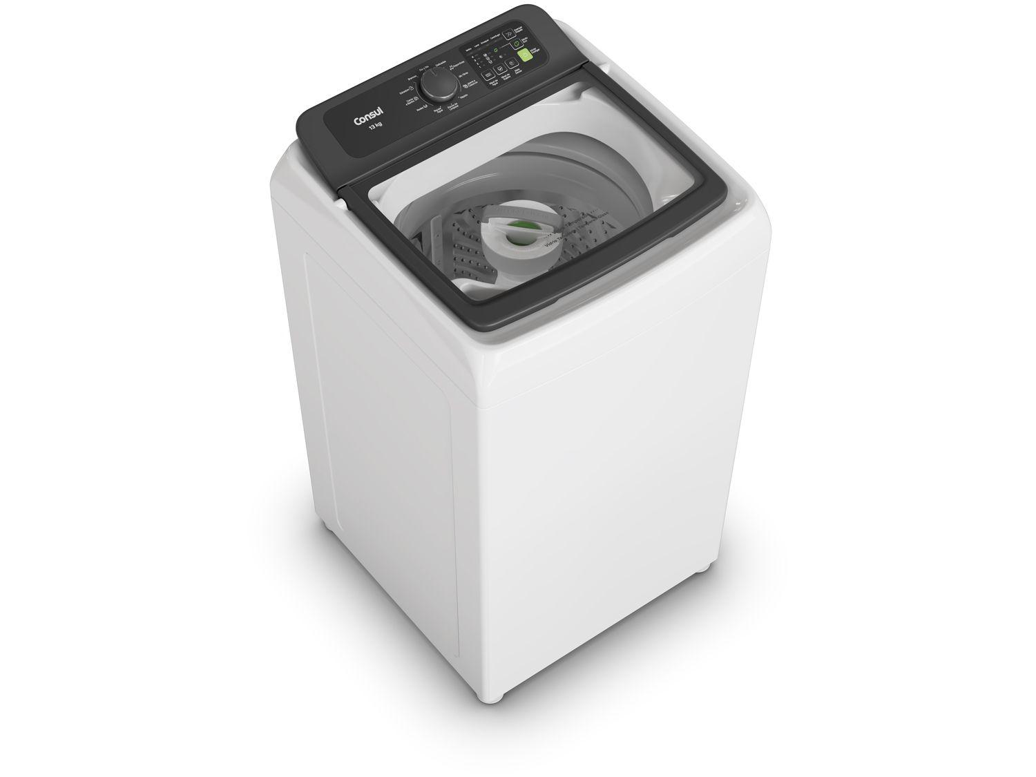 Lavadora de Roupas Consul 13kg Cesto Inox 12 Programas de Lavagem Branca CWN13AB
