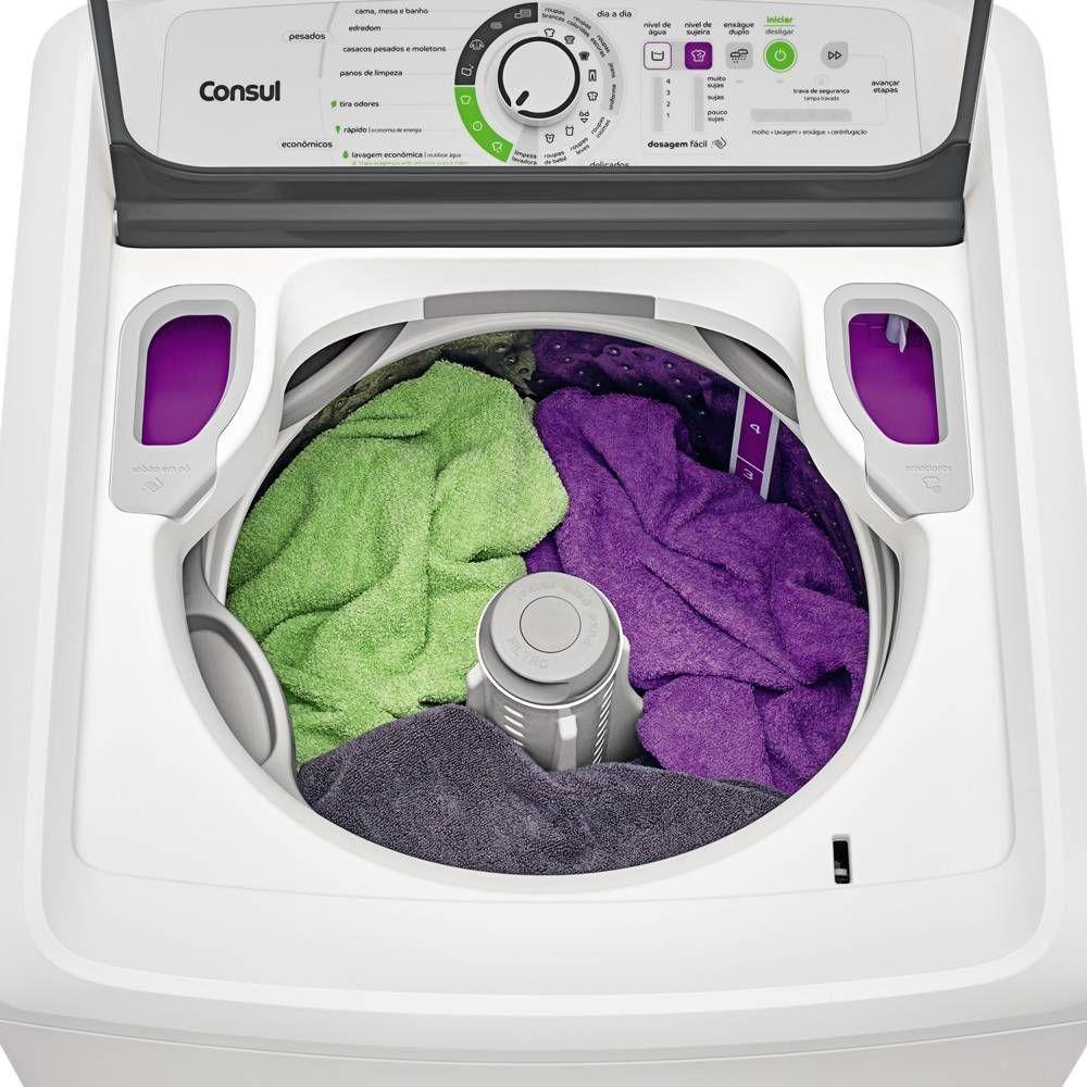 Lavadora de Roupas Consul Automática 16Kg Branca 127V CWL16AB - Máquina ...