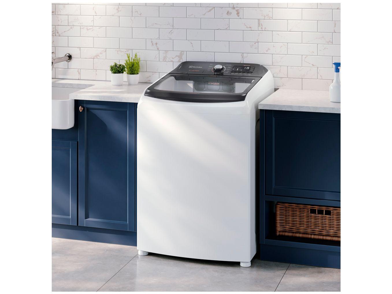 Lavadora de Roupas Electrolux 15kg Cesto Inox 11 Programas de Lavagem Branco Premium Care LEC15