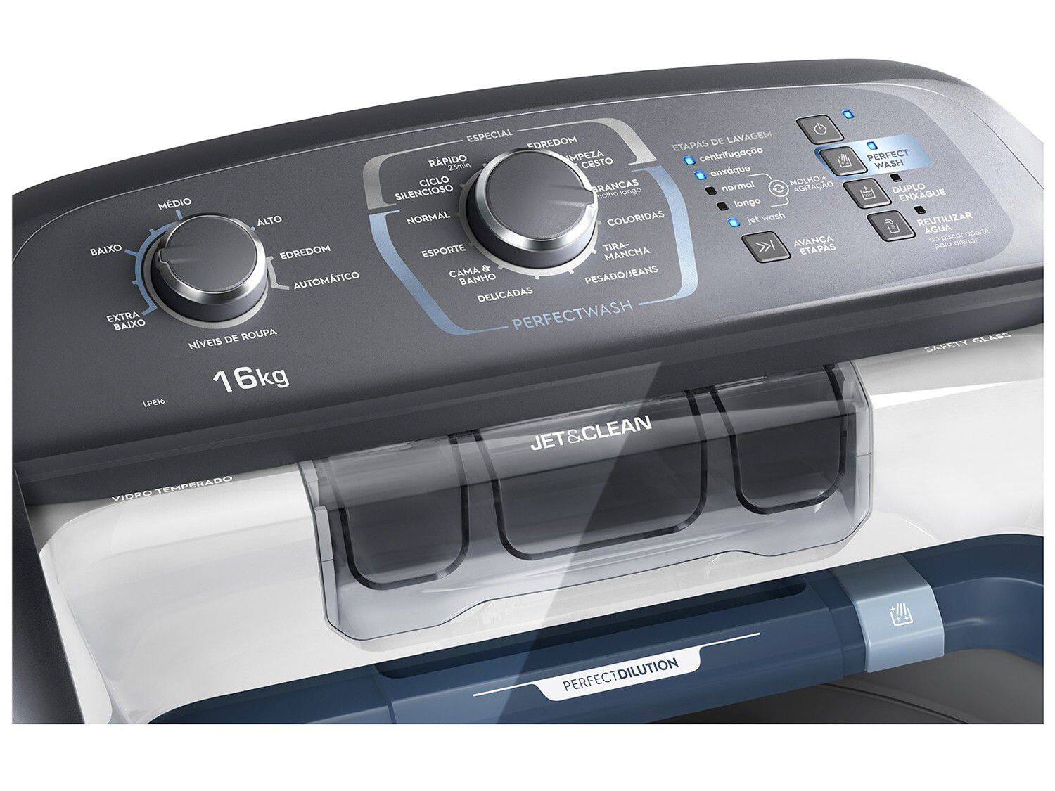 Lavadora de Roupas Electrolux LPE16 16Kg - Cesto Inox 12 Programas de ...