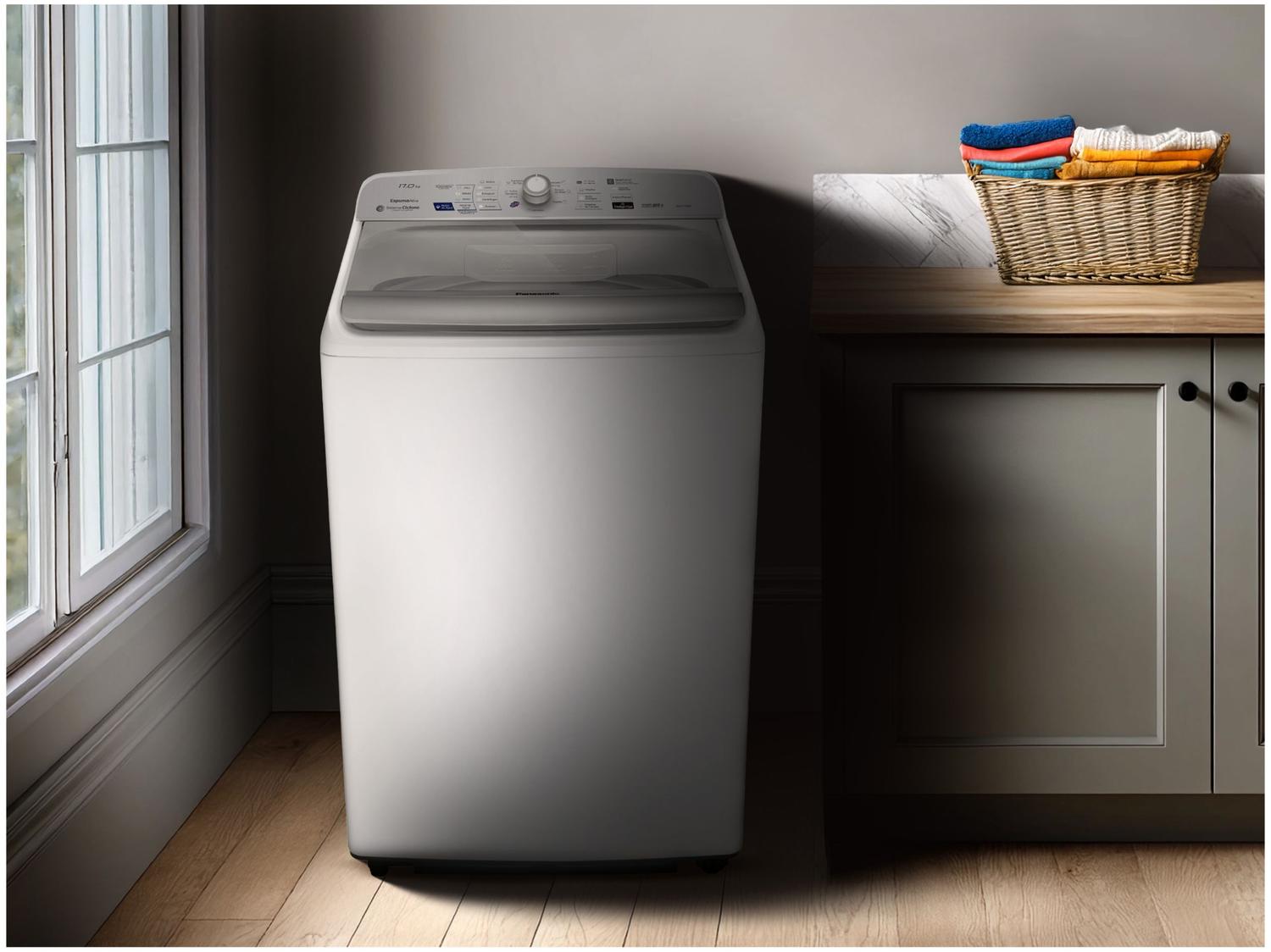 Lavadora de Roupas Panasonic 17kg Cesto Inox