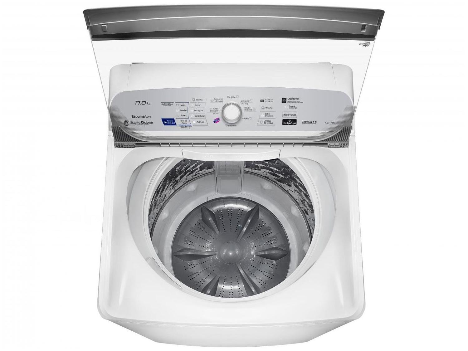 Lavadora de Roupas Panasonic 17kg Cesto Inox
