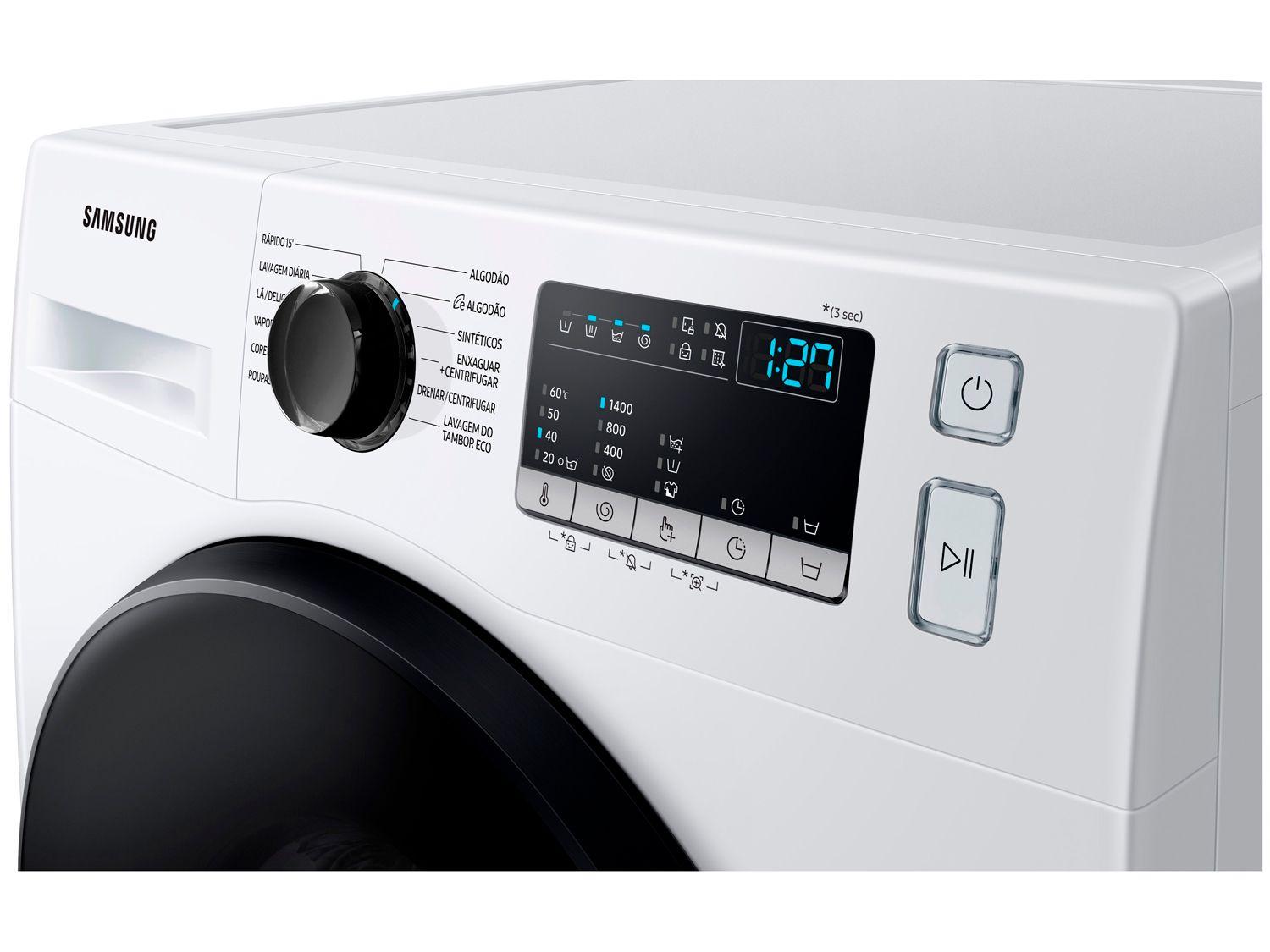 Lavadora de Roupas Samsung Inverter 11kg Cesto Inox 12 Programas de Lavagem Branca WW11T4040BE/AZ